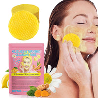 gcdat Turmeric Cleansing Pads, Kojic Acid and Turmeric Cleansing Pads, Face Pads, Sugar Turmeric Cleansing Pads for Face Cleansing and Exfoliation, Helps Balance Skin Oil And Water, 40PCS