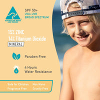 Sun Zapper Light Skin Tone Original Zinc Stick SPF 50 + Zinc Oxide Mineral Sunblock Stick for Face