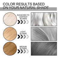OunTechGlory Natural Essence 2-in-1 Extract Cream - Metallic Silver Gray Hair Dye for Glossy Conditioning and Easy Grey Hair Color