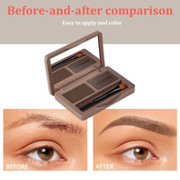 2-in-1 Eyebrow Powder Kit, Eyebrow Pomade – Includes Palette, Pencil, Pomade & Tint in Medium & Dark Brown Shades, Ideal for Brow Dye, Touch-Ups, Contouring, Hairline & Face Definition