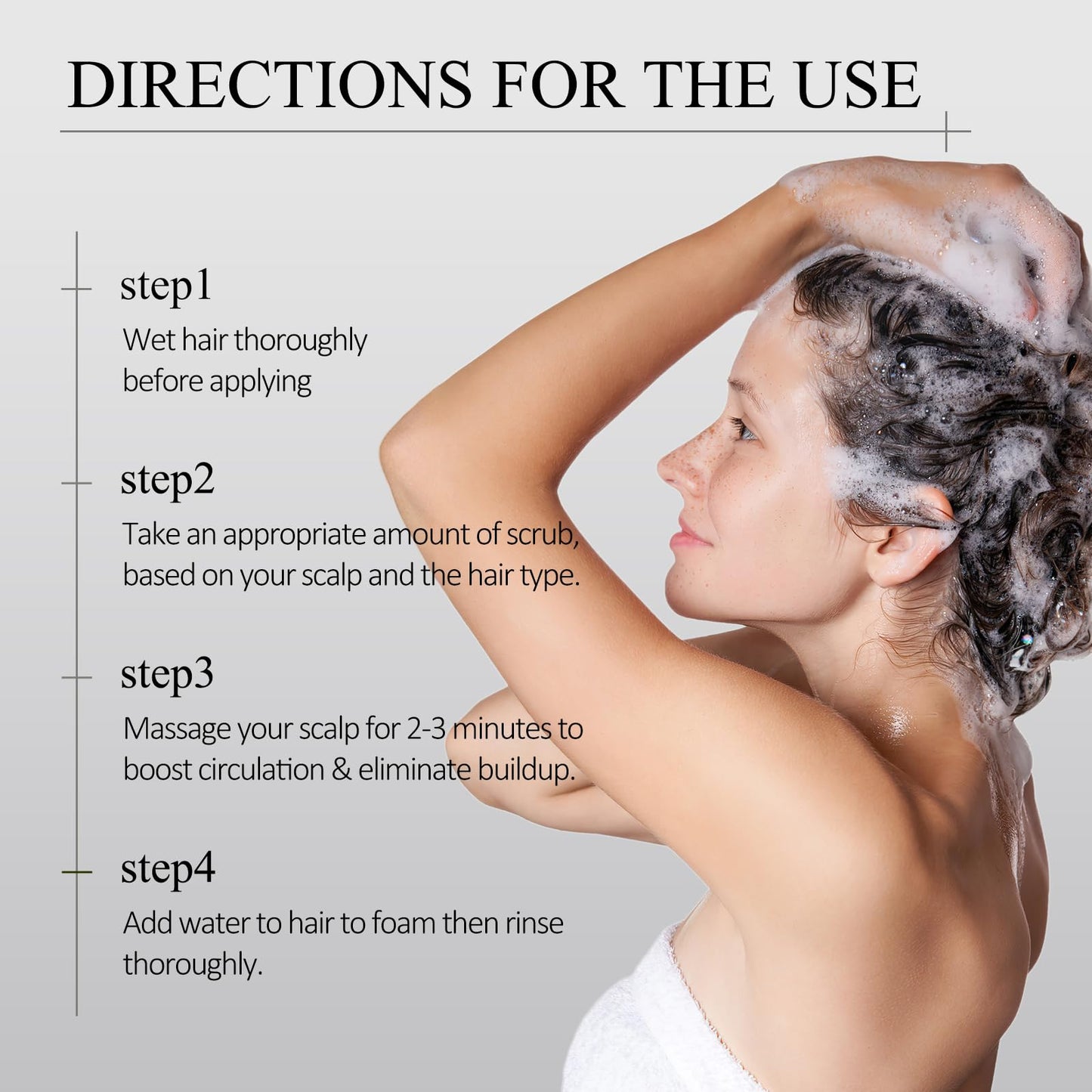 Scalp Scrub, SHVYOG Bamboo Charcoal Scalp Exfoliator, Coconut Oil Scalp Exfoliator Scrub for Build Up, Hair Treatment Nourishing Detox Hair Care with Scalp Massager, 10.58 oz