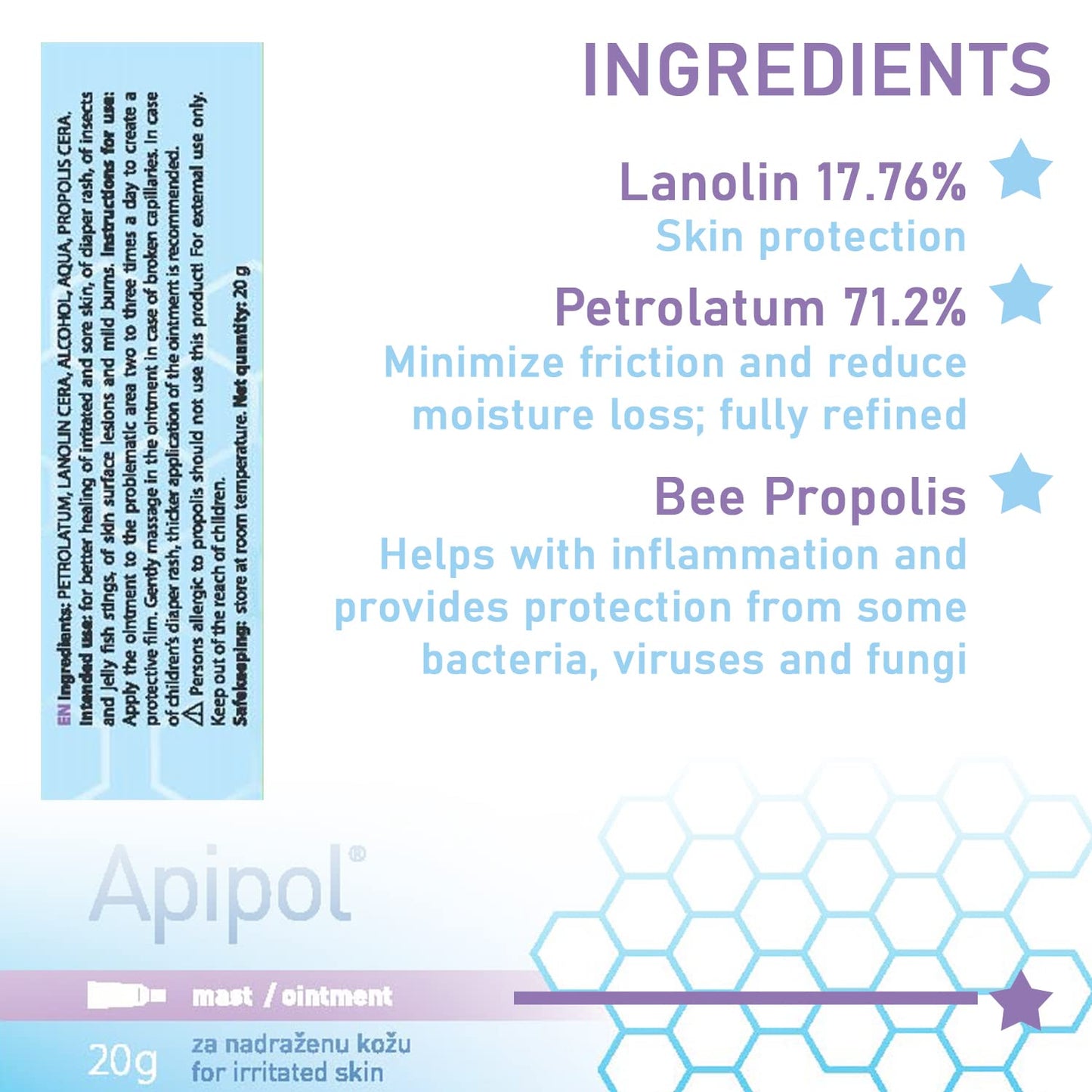 Apipol Propolis Wound and Healing Ointment