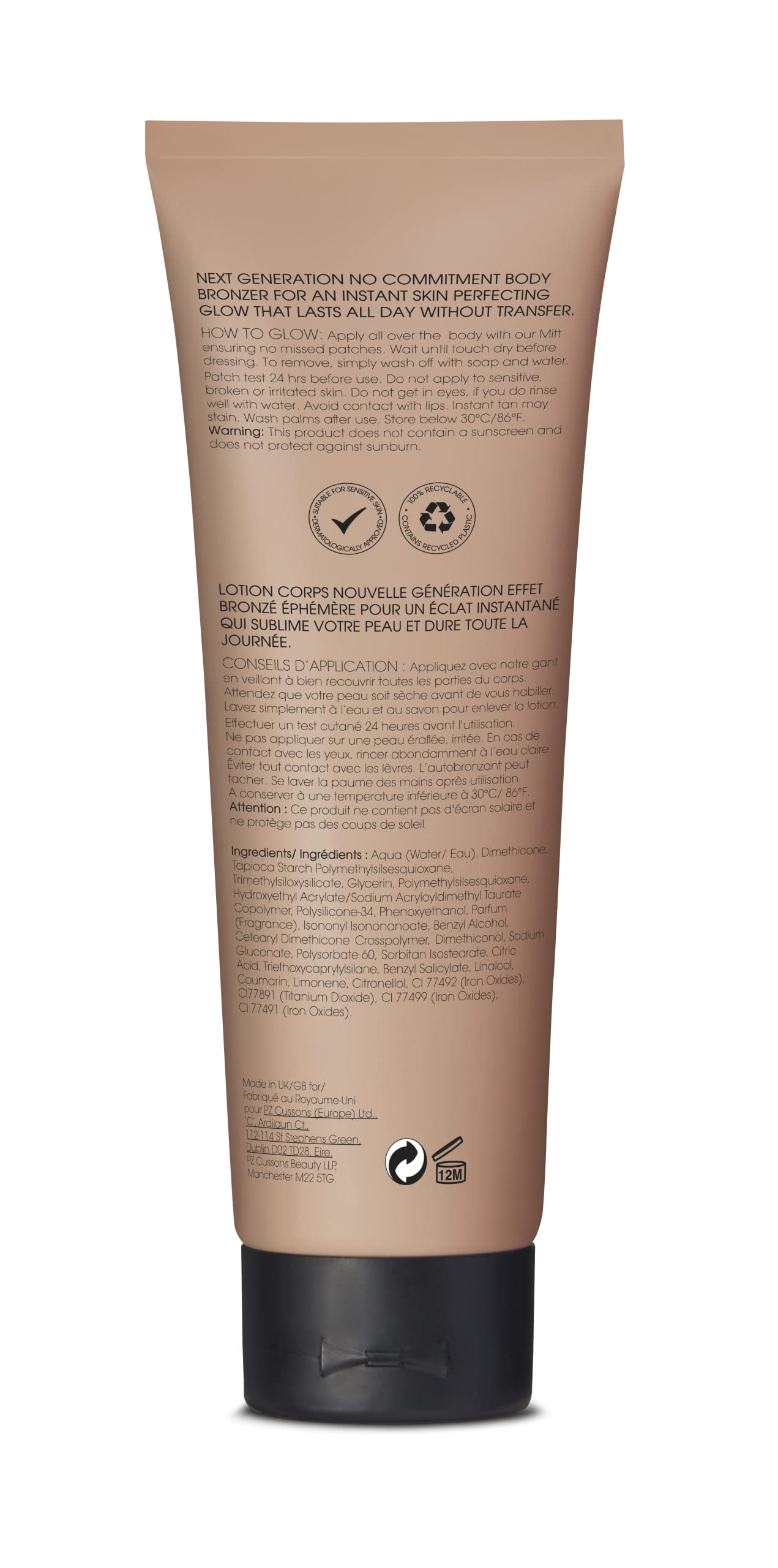 St.Tropez Self Tan Instant Glow, Medium/Dark Shade, Smudge-Proof Body Makeup, Vegan, Natural & Cruelty Free, 100 ml