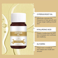 SHEBEEDO Cyperus Rotundus Oil, Cyperus Rotundus Oil for Hair Removal, 100% Pure Cyperus Oil Hair Inhibitor, Decrease Hair Growth-With Dropper, Natural Body Hair Reduction, Moisturizing and Nourishing