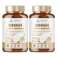 Aoruilia NMNH Supplement 1200mg, 6 in 1 NAD Alternative & Trans-Resveratrol Superior Antioxidant Blend with Max Absorption for NAD+ Booster & Energy Support, 120 Capsules,2 Pack