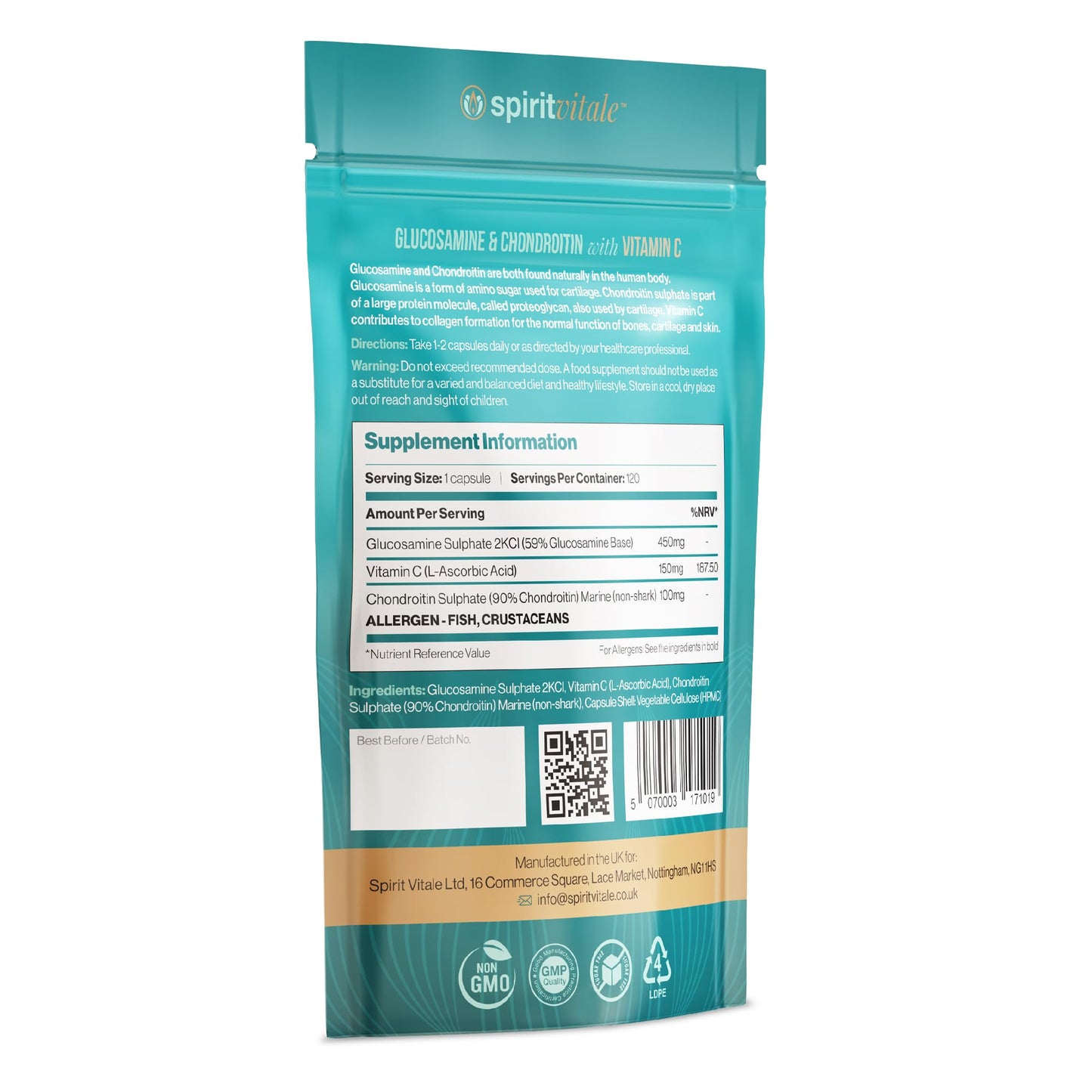 Spirit Vitale Glucosamine and Chondroitin with Vitamin C