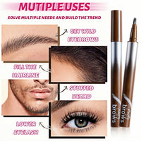 Taupe Eyebrow Pen & Magic Liquid Eyebrow Pen - Brow- Waterproof, Sweat-Resistant, Natural Hair-Like Strokes for Full. Fection Angled Brush Eyebrow Pencil, Flawless Brows – Color 04