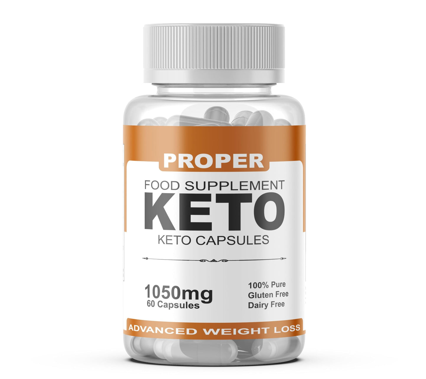 Proper Keto - Natural Weight Management - 60 Capsules - Vegan,Support for Men & Women - 1 Month Supply