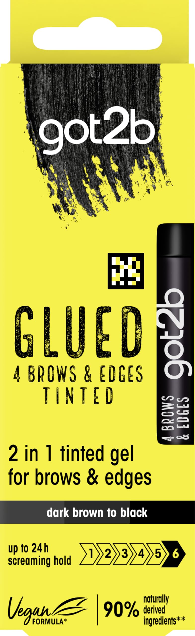 Got2B got2b Glued 4 Brows & Edges Tinted Gel Black 16mL