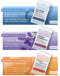 ChicNana Jelly Face Mask Peel Off Powder 650g Moisturizing and Hydrating Repair and Smooth Skin Care for Home Salon Spa (Lavender)