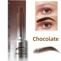 GUOUURR Premium Brown Eyebrow Dip Pen with Angled Brush Pen - Long-Lasting, Waterproof Brow Pen for Natural, Fuller Eyebrows | Beauty Brow Brow Fection | Includes Eyebrow Pencil & Brush Strokes Tool
