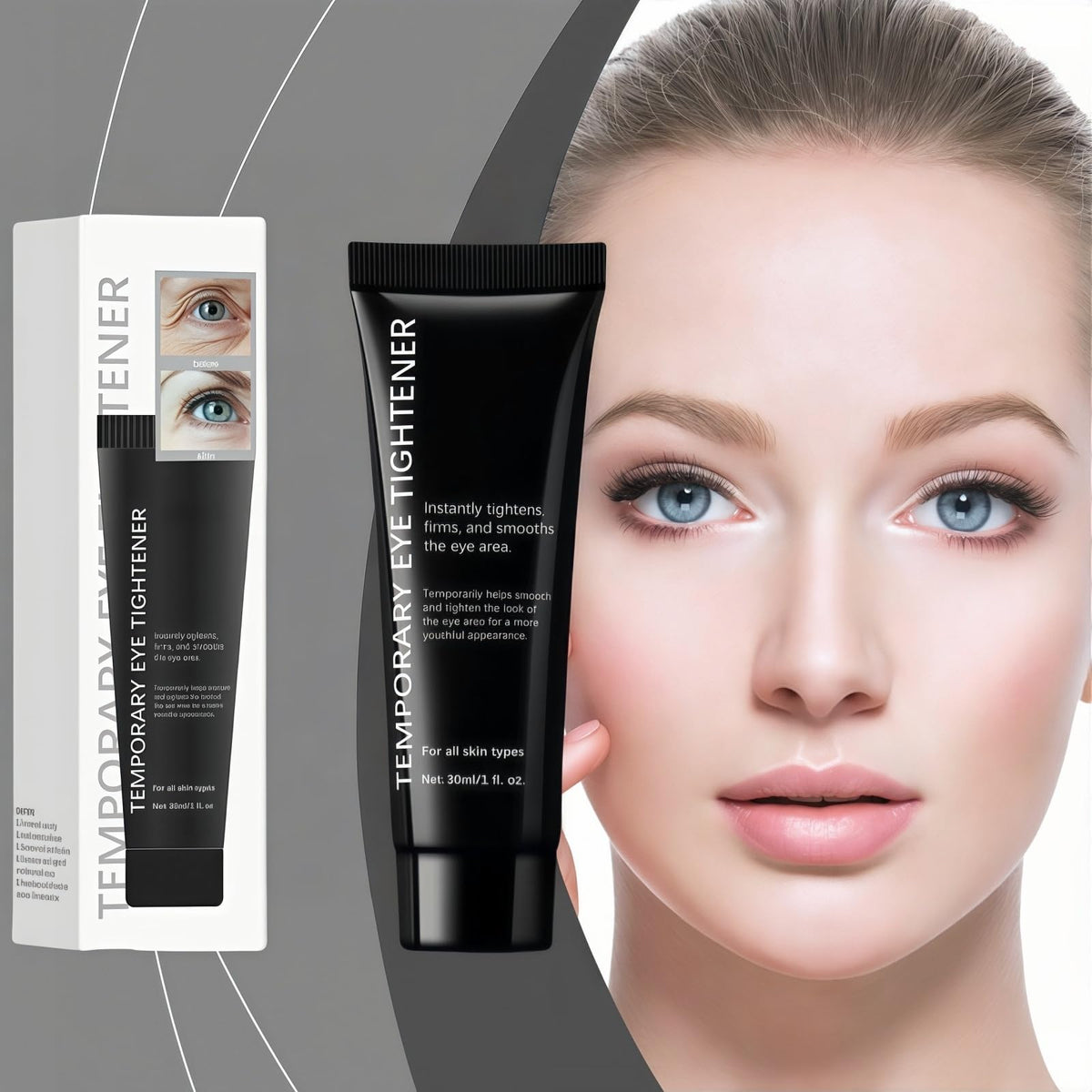 Yujinpu Instant Eye Temporary Eye Tightener,Instant Firm Eye Cream,Tightening Eye Cream Anti Aging,Ey/e Care Lotion for Tightening Ey/e Bags,E/ye Tighten/ing Cream In/stant,Temporary E/ye Tightener