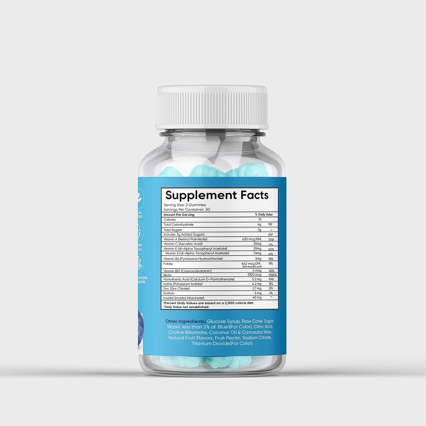 BeBloomie Biotin Collagen Keratin - Premium Supplement for Women and Men - Vitamins for Hair, Skin and Nails - 60 Gummies