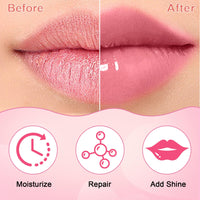 Ceboic Hydrating Lip Glow Oil, Moisturizing Lip Oil, Long Lasting Plumping Lip Gloss Non-Sticky Transparent Toot Lip Balm, Tinted Lip Prevents Lip Lines and Dry Cracked Lips (Raspberry)