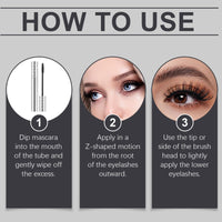 2Pack Black Mascara for Older Women,Mascara for Sensitive Eyes,Lengthening Waterproof Masc/ara,Natural,Long Lasting,Smooth,Gentle,Smudge Resistant,Volumizing,No Clumping,Suitable for Mature Ladies