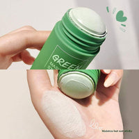 OunTechGlory Green Tea Cleansing Mud Mask Stick - Solid, Effective Cleansing to Reduce Blackheads, Excess Oil & Acne-Prone Skin - Improves Skin Health For All Skin Types (2PCS)
