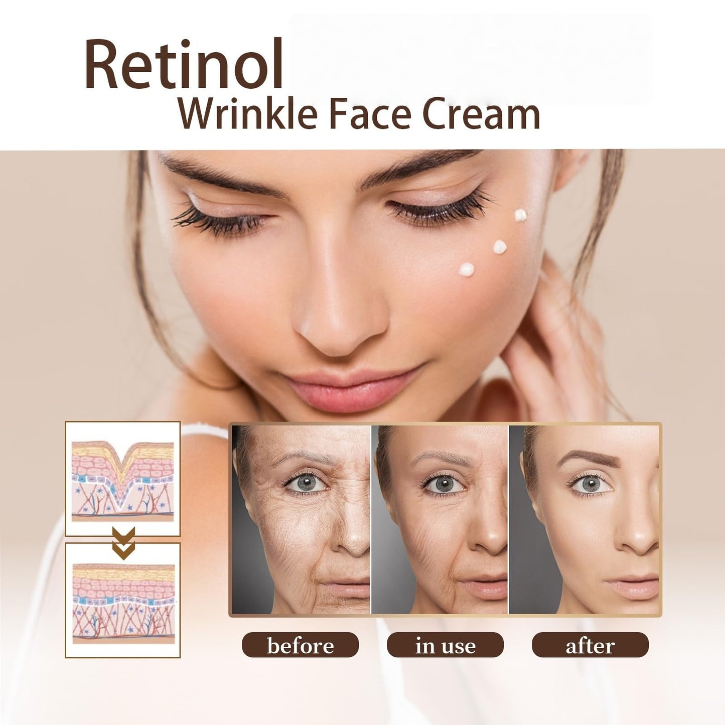 Revive Eye Cream for Face And Neck,Retinol Anti Aging Eye Cream,Ey/e Cre/am for Dark Circles And Puffy Eyes,Ey/e Bags Remover,Peptides Anti Wrinkle Ey/e Cream,Retinol/Dark Circle E/ye Crea/m,