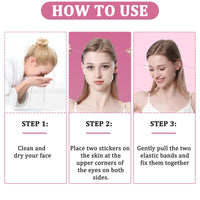 Anmahe 80 Pcs Face Lift Tape, Invisible Face Lift Patches with 16 Lifting Ropes Instant Facelift Tape Face Neck Lift Tape Double Chin Lifting Saggy Skin Face Lifter Tape for Skin Firming Makeup Lifting Tool