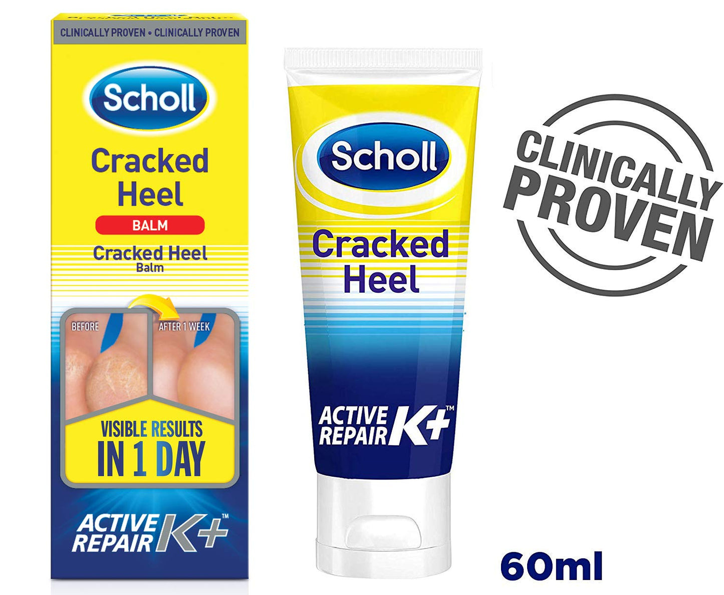 Scholl Cracked Heel Repair Cream Active Repair K+, 120ml