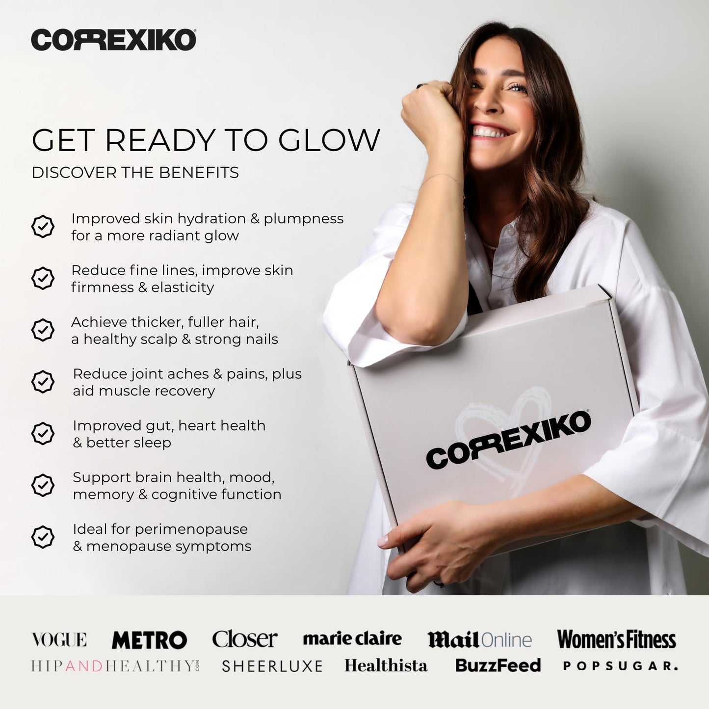 CORREXIKO Marine Collagen Powder & Ultra Omega 3 Supplement Bundle - 10,000mg Double Hydrolysed Collagen Peptides Per Serving & High Strength Omega 3 Capsules - for Hair, Skin & Nails - 30 Day Supply