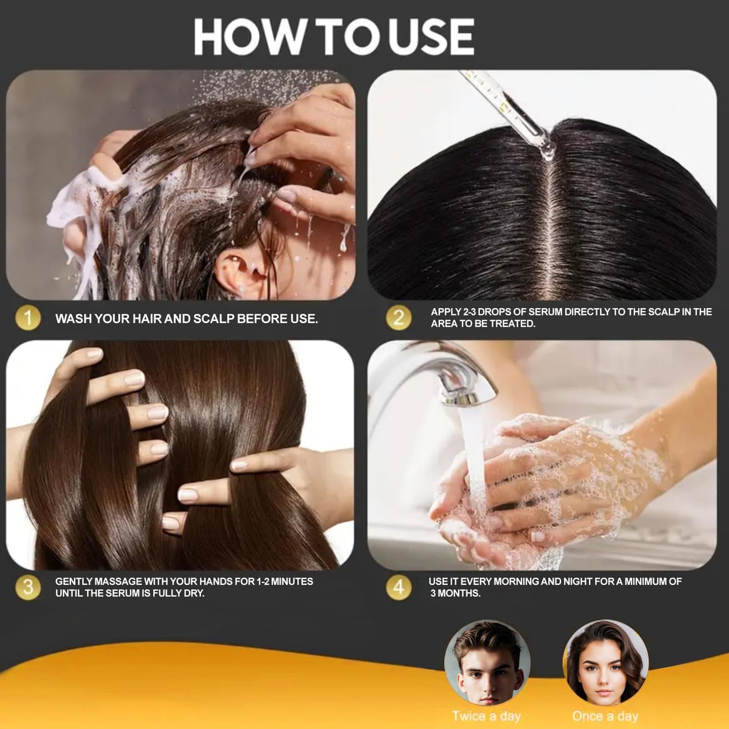 5% + Biotin Hair Serum, 5% Hair Growth Serum For Men And Hair Regrowth Treatment For Stronger Thicker Longer Hair Help to Stop Thinning and Loss Hair 60 ML