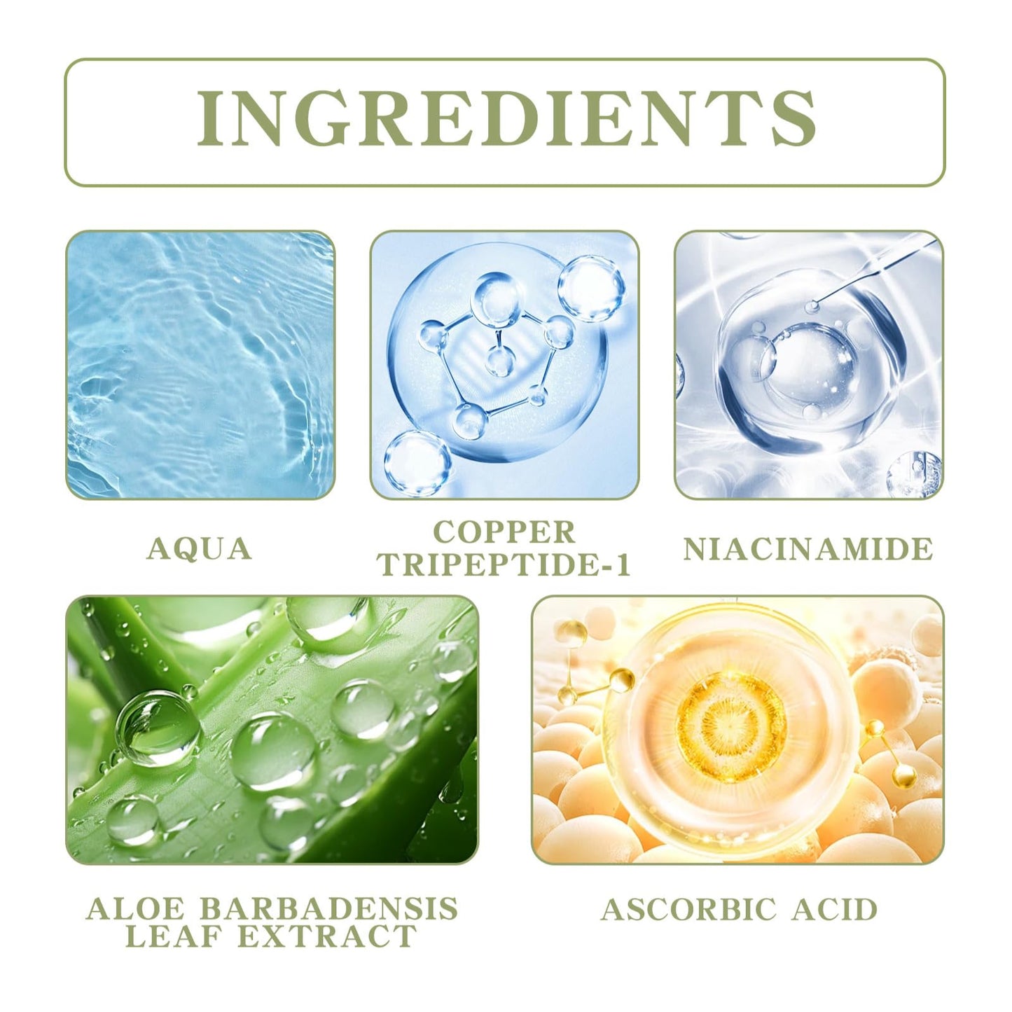 IZBEAUVO-Blue Copper Peptide Serum Face, Peptides Serum for Face with Niacinamide, Copper Peptides Anti Aging Serum, Face Serum for Women, Copper Peptides Brightening Serum, Repairs Premature Skin