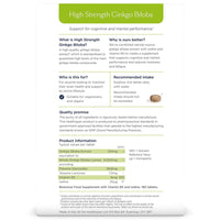 healthspan Healthspan Ginkgo Biloba 6,000mg | High Strength | 180 Tablets | Iodine | Vitamin B5 | Flavone Glycosides | Vegan