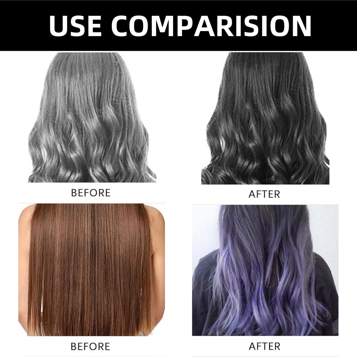 Hair Dye Shampoo,Hair Dye Sham-poo,Instant Ha-ir Dy-es Shampoo,Ha-ir Colour Sham-poo Care,3 In 1 Instant Hairs D-ye Sham-poos,Easy to Use Shampoos D-ye,Colour Shampoos to Cover Grey Hairs,Purple