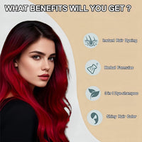 SingHao Polar Hair Dye Shampoo,3 in 1 Instant H/air D/ye Sha/mpoo,Ha/ir Care Instant Dy/e Sham/poo,Nova Hai/r D/ye Shampoo,Red Brown Ha/ir Dye,Permanent Gray H/air Coverage,Hai/r Color Sham/poo for Hair#Red