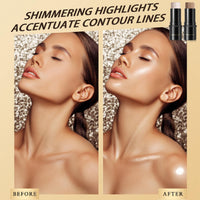 YUYUE-YY Highlighter Makeup Contour Stick, Highlighter Contour Bronzer Wand, Face Brightens Contour Stick for Long-Lasting & Waterproof. Face Make-up & Body Contour Highlight Makeup Illuminator (1#+9#)