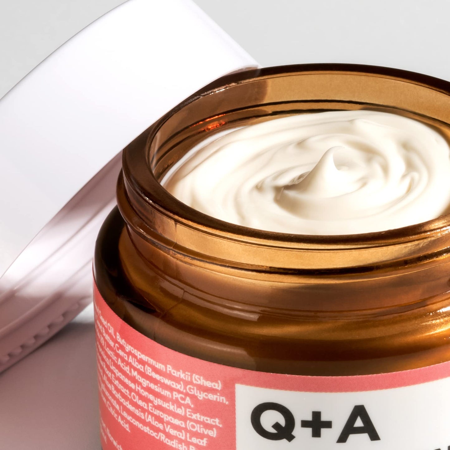Q+A Collagen Face Cream. A vegetarian, seaweed derived Collagen cream for ageing skin, anti ageing with natural seaweed derived Collagen, and Shea Butter for Ultimate Hydration. 50g/1.8oz