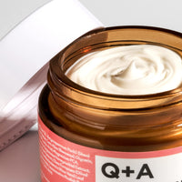 Q+A Collagen Face Cream. A vegetarian, seaweed derived Collagen cream for ageing skin, anti ageing with natural seaweed derived Collagen, and Shea Butter for Ultimate Hydration. 50g/1.8oz