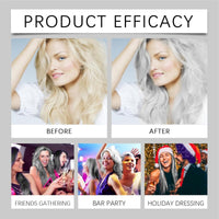 Xinyig 2 In 1 Natural Essence Extract Silver Hair Dye,Silver Gray Natural Hair Dye Cream,Metallic Sil/ver Gray H/air Dy/e,H/air D/ye Permanent for Daily Use,Durable and Easy to Operate,Grey Hai/r Color