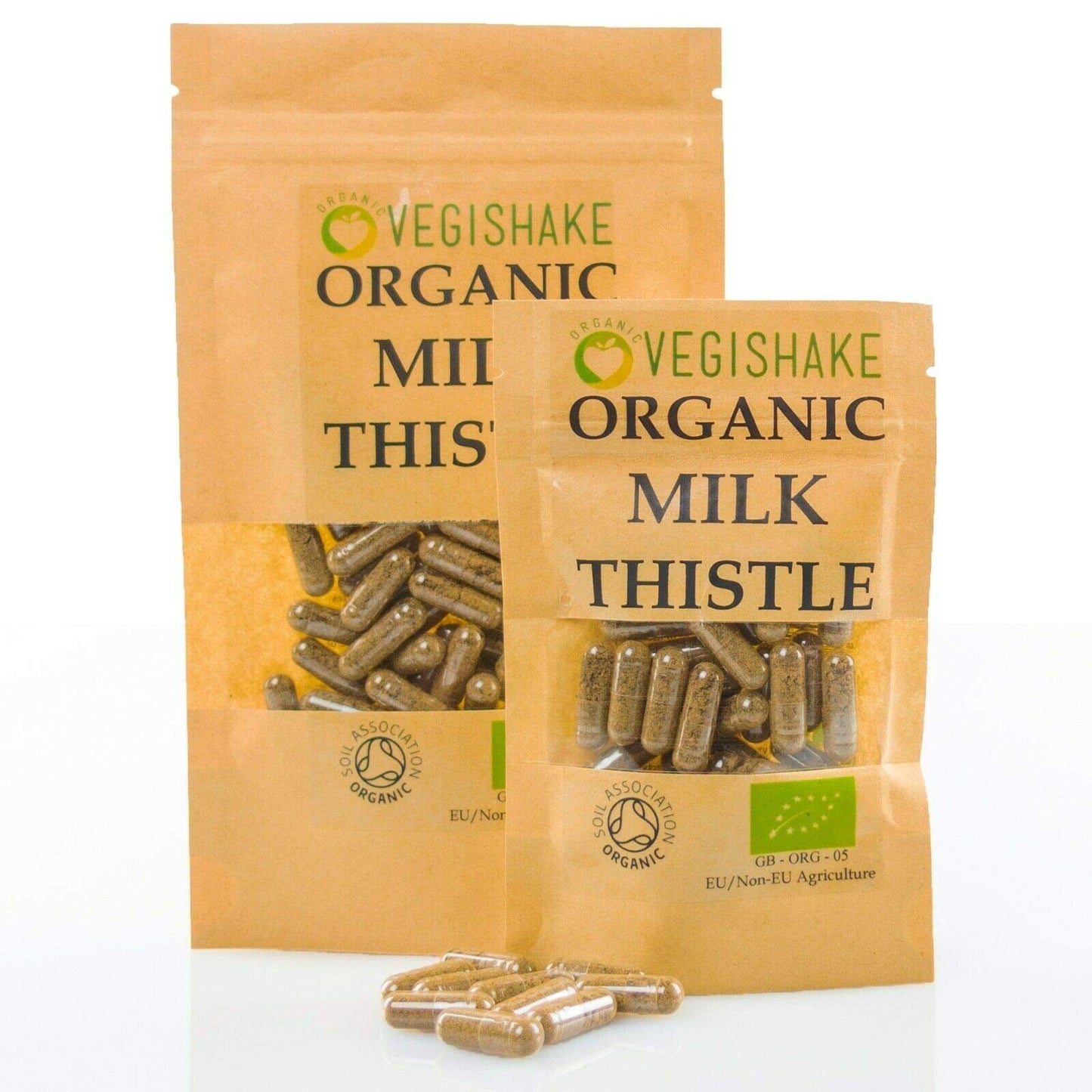 vegishake Organic Milk Thistle Liver Detox HPMC Capsule 1000mg Liver Health Protection Silymarin Antioxidant Body Detox Vegan Halal Kosher (60 Capsules)