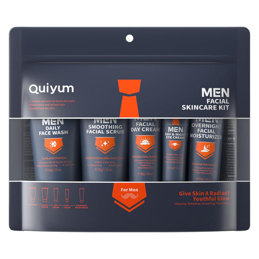 Skin Care Sets & Kits for Men - Men's Skincare Kit - Hyaluronic Acid Skincare Gift Set with Cleanser-Face Scrub-Day&Night Cream-Eye Cream- Mens Gifts - Anti-Aging Daily Skin Care