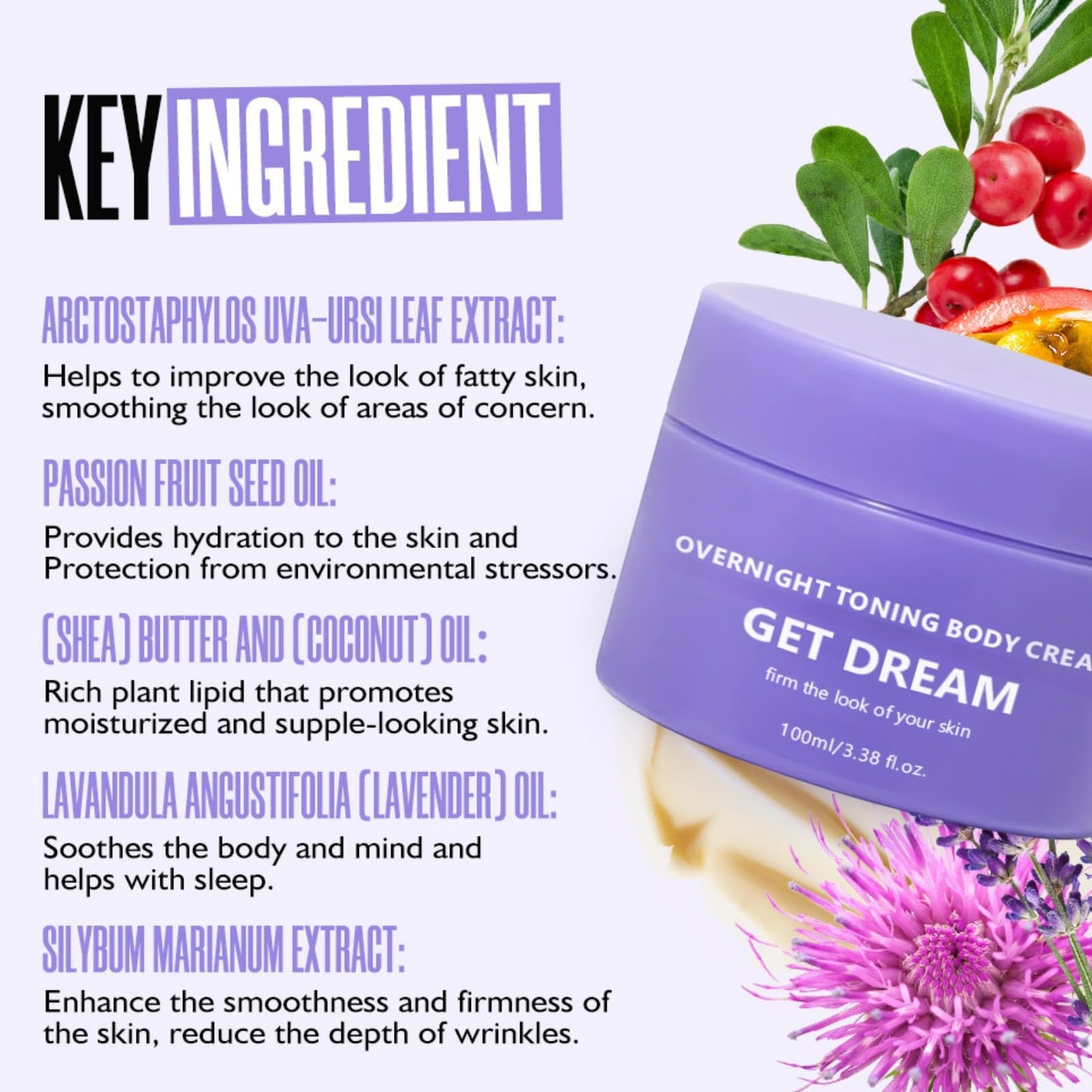 ISBEAUSOLS Overnight Toning Whip - Skin Tightening Cream For Face & Body - Firming Cream for Loose Skin - Overnight Toning Whip Body Lotion - Skin Firming Body Cream For Women - Skin Elasticity