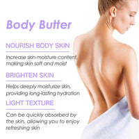 IZBEAUVO Lavender Body Butter - Organic Shea Butter Vitamin E, Self Care Replenishes, Soothes Dry & All Skin, Softens & Boosts Skin Overall Moisture and Radiance, Vegan Butter Body Butter for Women