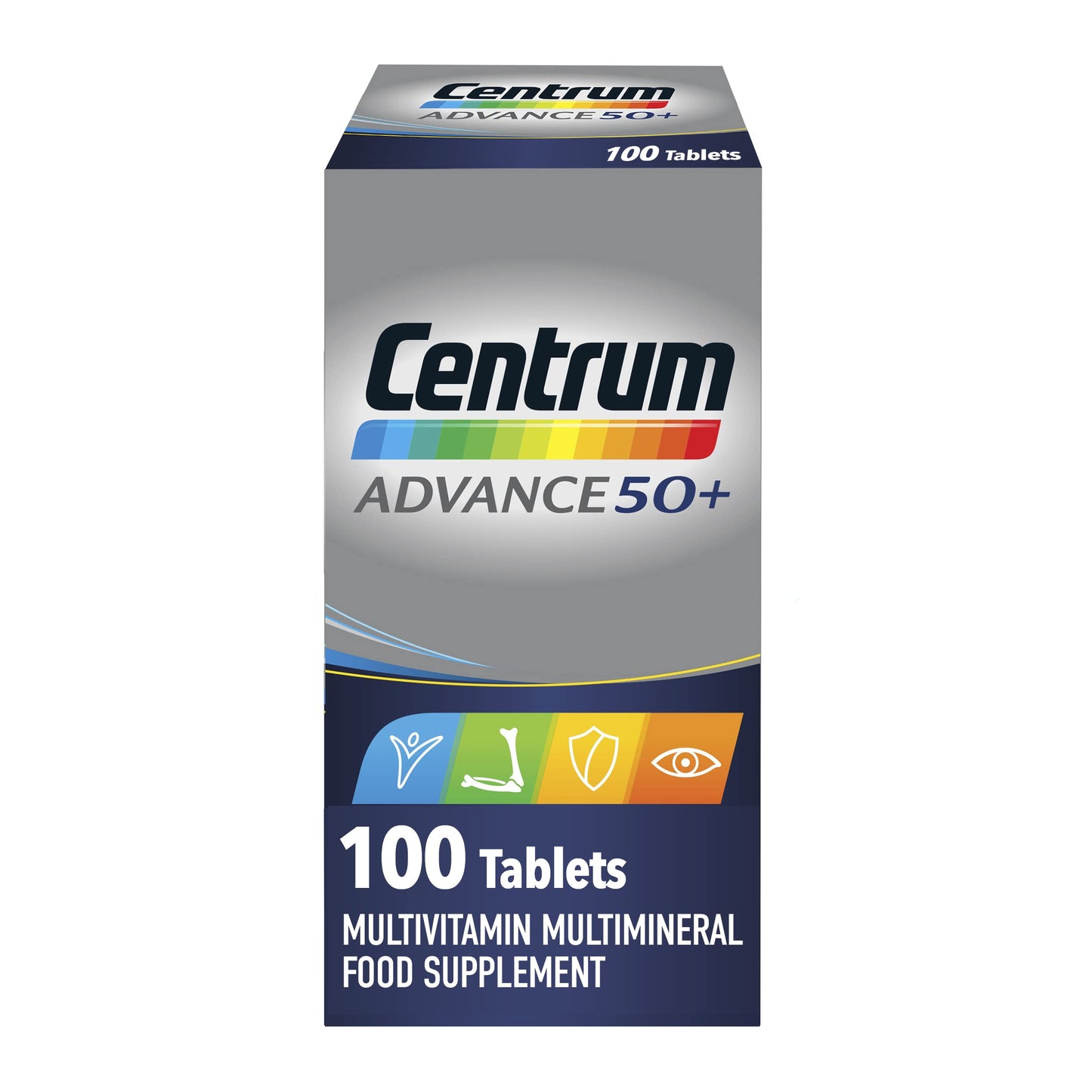 Centrum Advance 50+ Multivitamin & Mineral Tablets, 24 essential nutrients including Vitamin D, Complete Multivitamin Tablets, 100 Count (Pack of 1)
