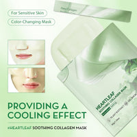 IZBEAUVO Heartleaf 70 Soothing Collagen Mask, Deep Collagen Face Mask Overnight, 5 PCS Hydration Korean Face Mask Glass Skin, Skin Care Beauty Masks for Soothing & Hydration & Anti Wrinkles for Sensitive Skin