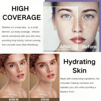 Ruojiar Body Coverage Per/fector,Ta/ttoo Cover Up Makeup,All Over Com/plexion Per/fector,Long Lasting Waterproof Sweatproof,Natural Gloss,Easy Application,Radiant Glow,Body Makeup,for Blemish,Spot and Scars