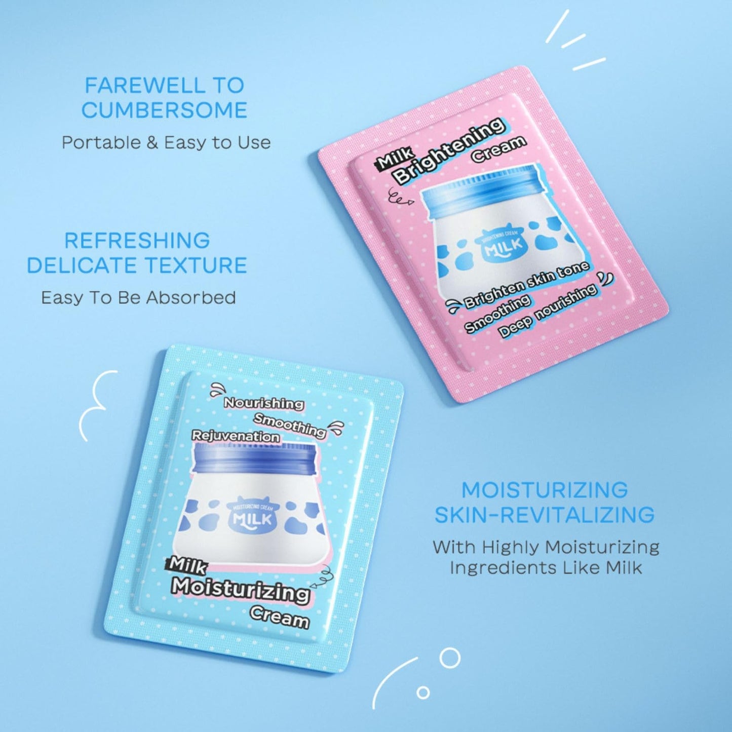 ISBEAUSOLS 12PCS Milk Skincare Set - Skin Care Sets & Kits for Travel - Body Scrub, Face Cream,Face Mask - Skincare Set for Teenage Girls Women - Facial Kit for Moisturising