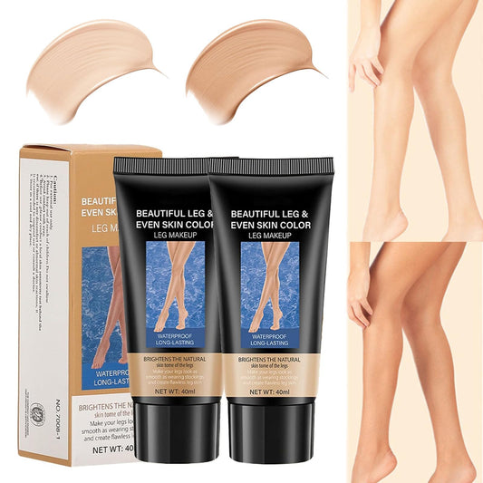 HERBINSOLS 2Pcs Leg Makeup Full Coverage - Body Concealer Waterproof No Transfer - Leg Makeup to Cover Veins - Long Lasting Body Foundation, Concealer Full Coverage (Light & Medium Colors)