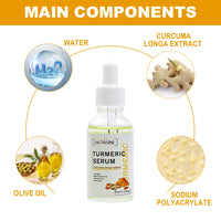 SUNDEER Turmeric Dark Spot Corrector Serum, Turmeric Repair face care Face Serum, Bright Skin Moisturizing Repair Whitening Serum for Face, 2022 New Organic Skin Lightener (1PC)