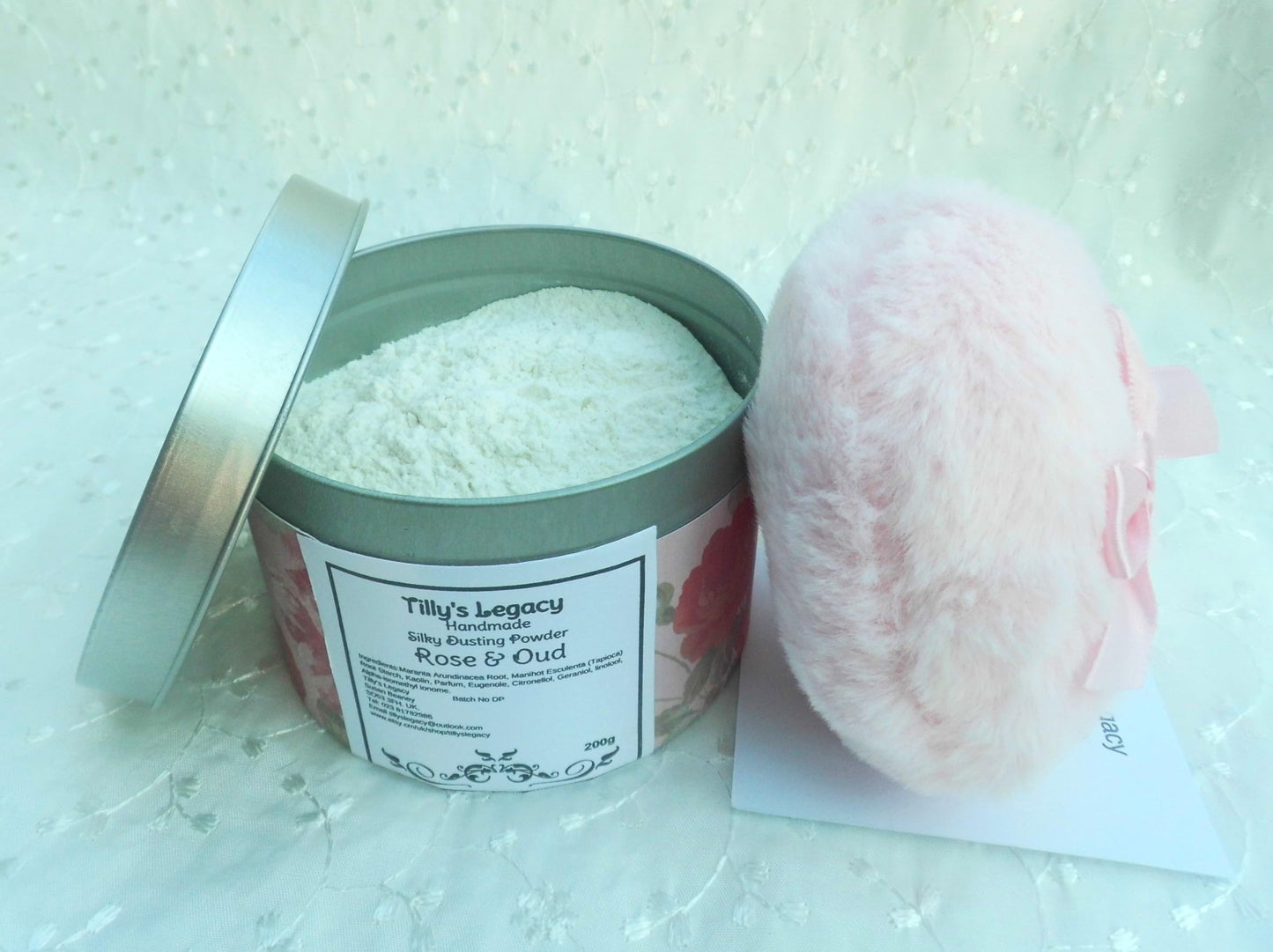 Generic Larger Size 200g Rose and Oud Silky Dusting Powder with a Mini Puff. Talc Free. Gift Boxed. Gift for Her