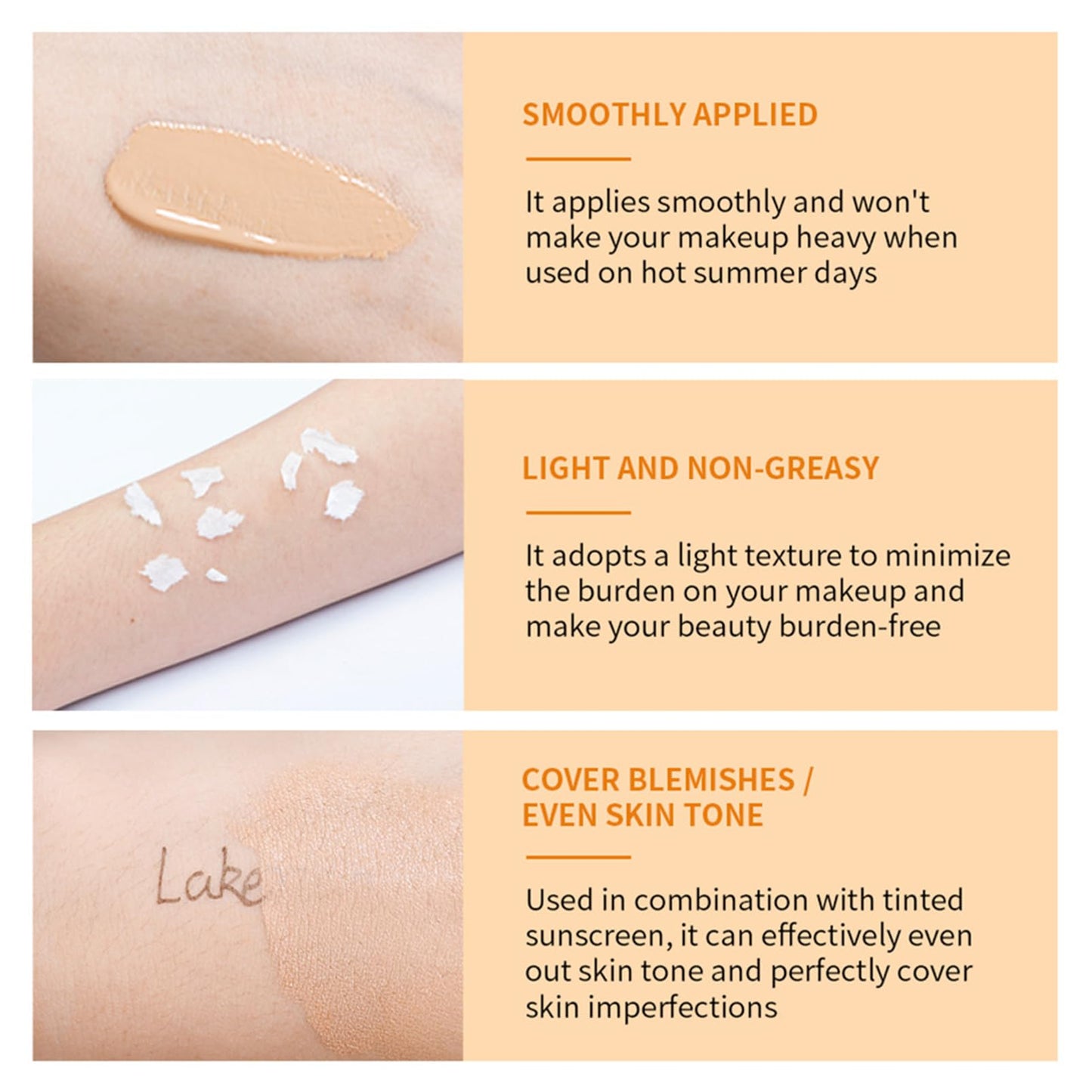 ISBEAUSOLS VC Tinted Sunscreen for Face - Factor 40 Sun Cream - Natural Skin Color & Non-Greasy SPF 40 Face Moisturiser - Suncream with Vitamin C & E - 40ML Lightweight Daily Protection for Women