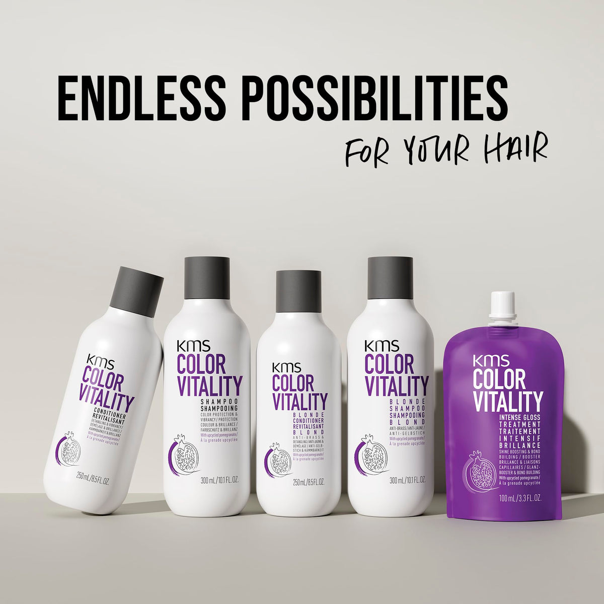 KMS ColorVitality Intense Gloss Treatment, For Shiny Hair, Shine Boost & Bond Building, Vegan & PETA Approved, 100ml