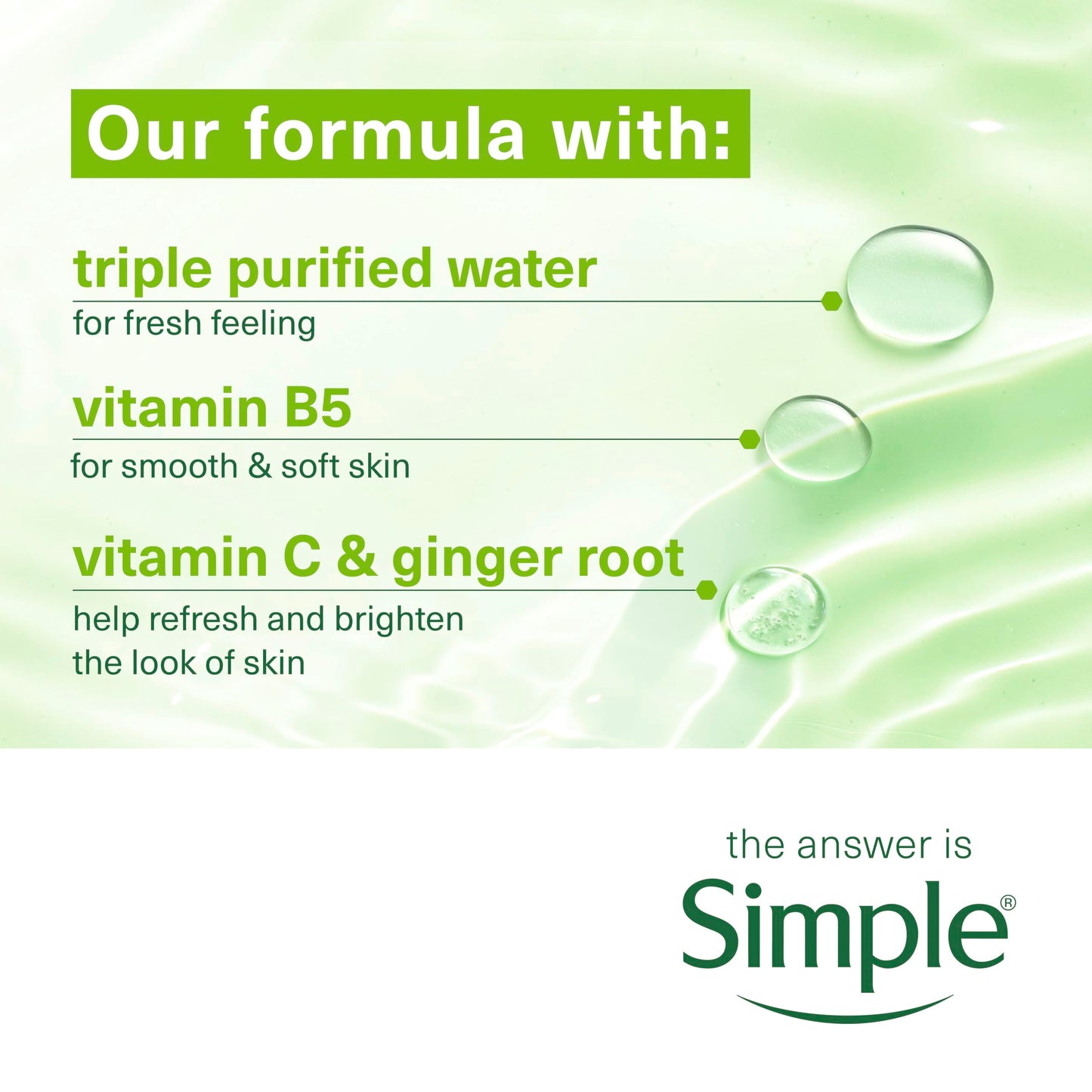 Simple Kind to Skin Brightening Cleansing Wipes 20 wipes