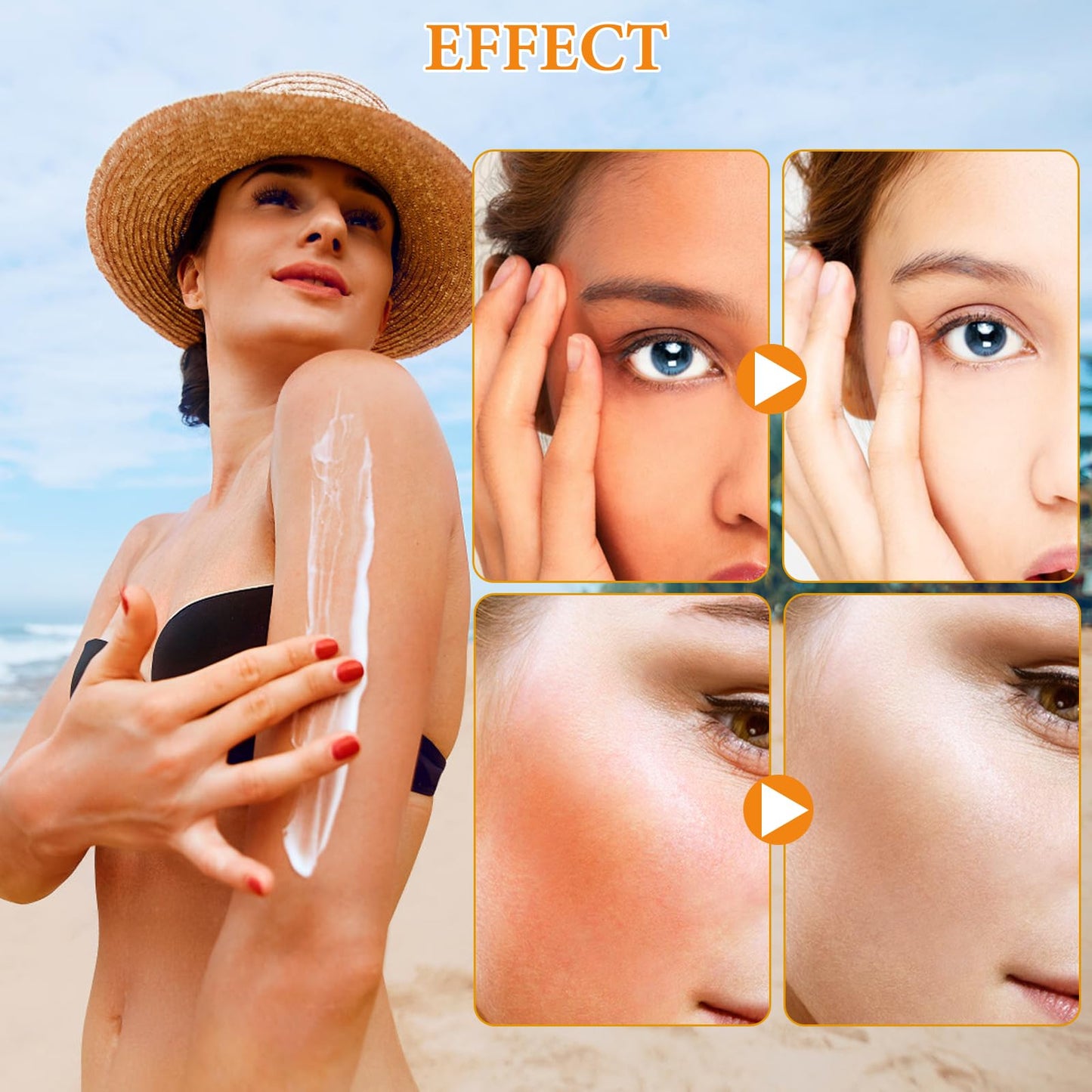 ExcellaElite Intensive Tanning Gel 2 Pieces Tanning Gel Carotene Tanning Gel Sunbed Tanning Accelerator Tanning Cream Tanning Gel for Sunbeds and Outdoor Sunbathing Intensive Tanning Luxury Gel
