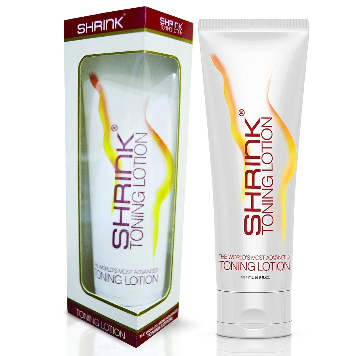 shrink Shrink Toning Lotion - Heat Activated Cellulite Cream and Firming Body Lotion for Loose Skin - Firming Body Cream for Stomach, Tummy, and Body - with Caffeine, Vitamin E, Skin Tightening Cream Body, and Body Firming Cream (8oz Tube)