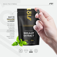 ALPHA01 Shilajit Extract 6000mg - 60% Fulvic Acid (180mg) - 90 Vegan Capsules - Himilayan Shilajit Resin (3 Months Supply) - Resealable and Recyclable Pouch - by Alpha01